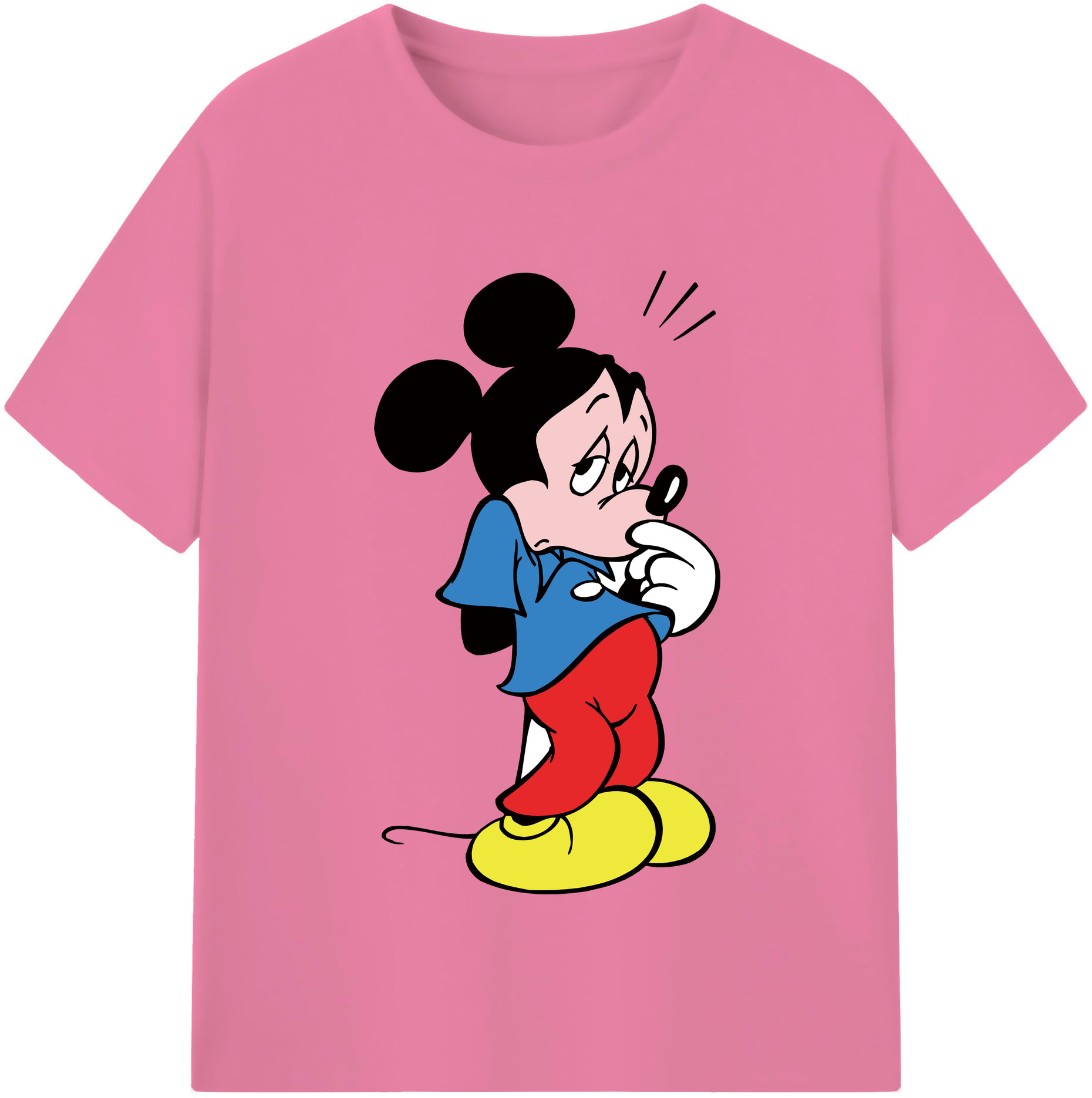 （画像用） ミッキーマウス Mickey Mouse 綿100％半袖Tシャツ（フロントプリント）
